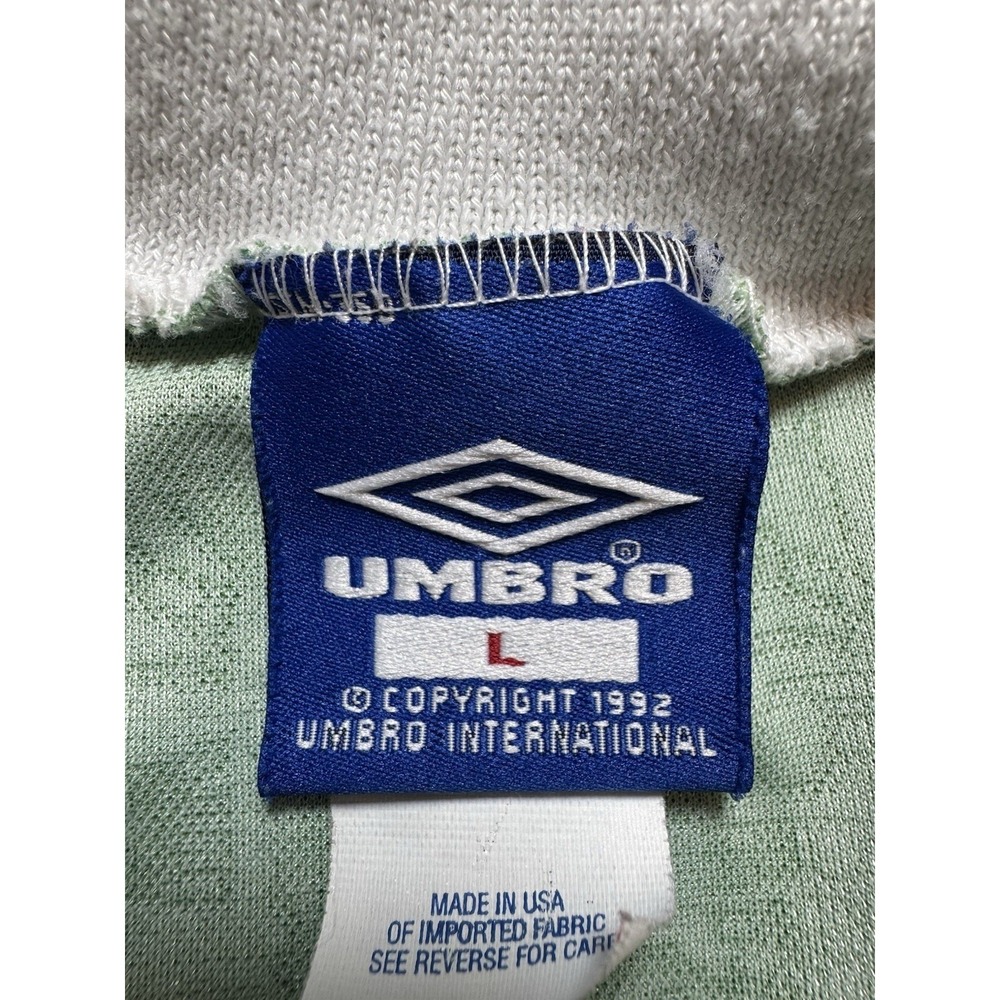 Umbro Mexico 1994 World Cup Soccer Jersey Green Aztec Pattern Mens Large Vintage - Picture 7 of 14